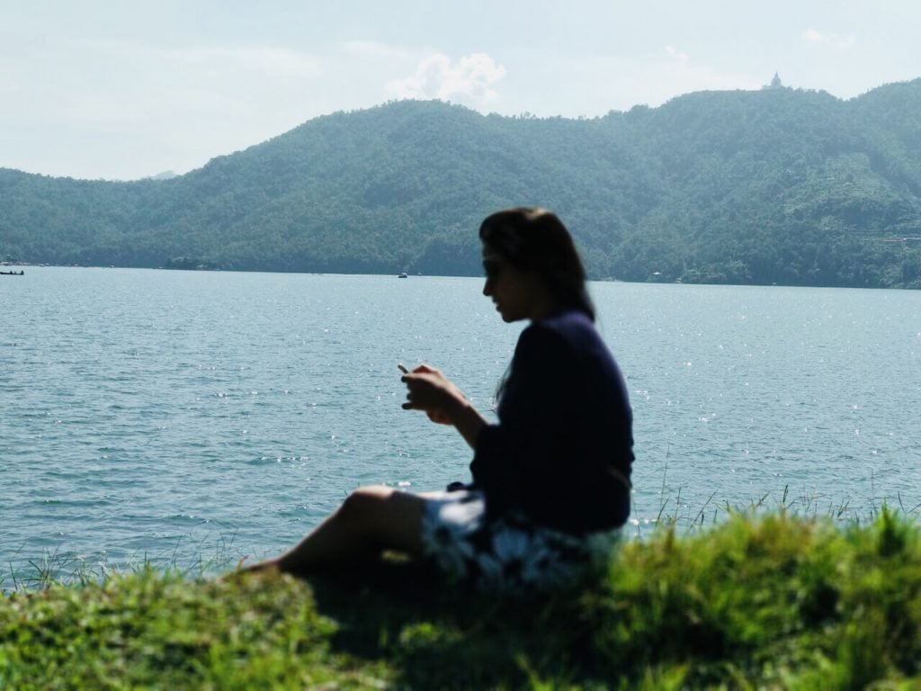 Sunset at Pokhara lakeside