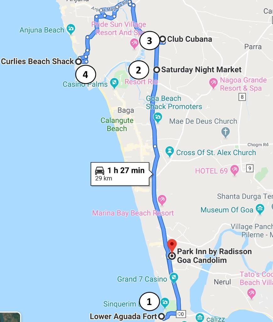 Best 5 Day Itinerary for Goa - Day 1