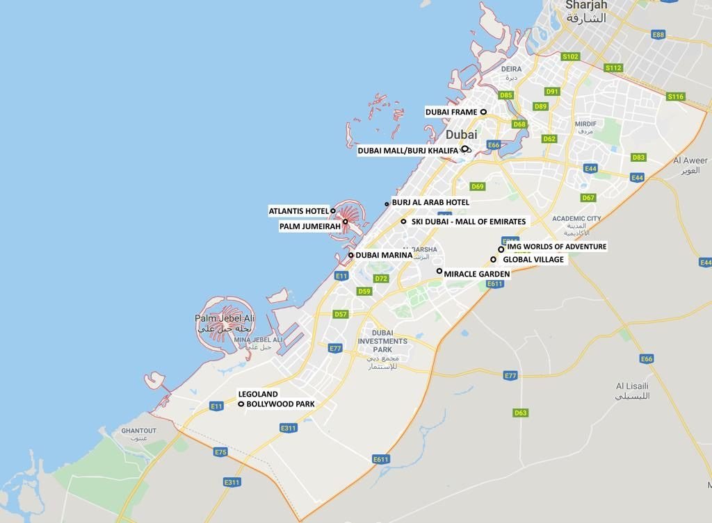 my suggested itinerary for Dubai