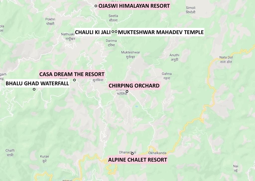 Places to visit in Mukteshwar; Places to stay in Mukteshwar