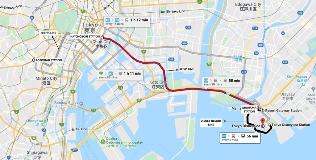 How to reach Tokyo Disney Sea 
